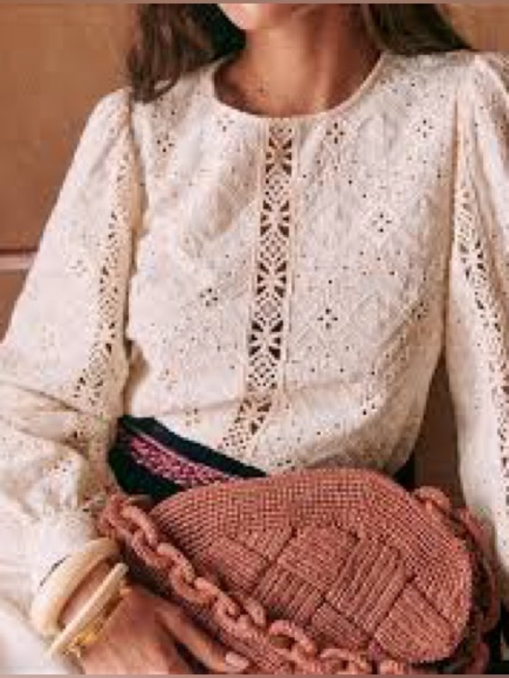 Sezane Scarlett Lace Blouse